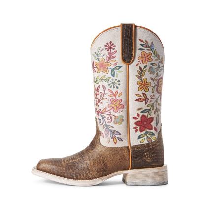 Ariat Circuit Savanna Kahverengi / Beyaz Western Csizma Bayan (33507-199)